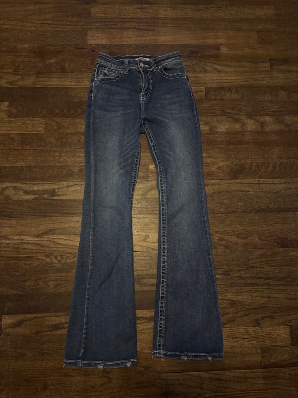 Women’s Blue Flare Jeans - Stretch Bootcut Style